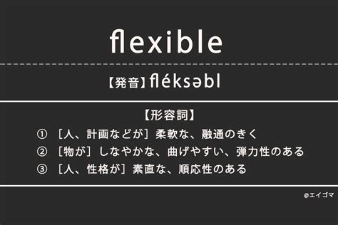 flexible 名詞|flexible 意味 英語.